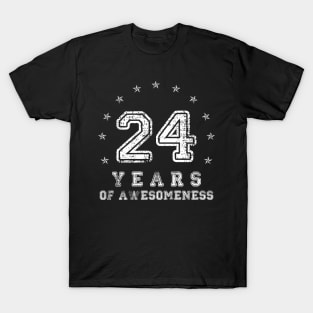 Vintage 24 years of awesomeness T-Shirt